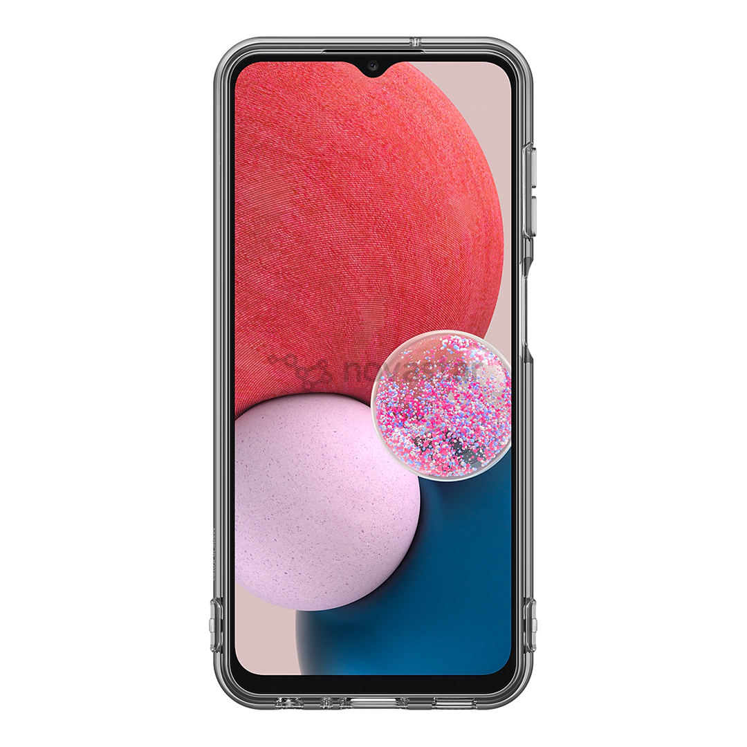 Dėklas Samsung Galaxy A13, Permatomas, Juodas