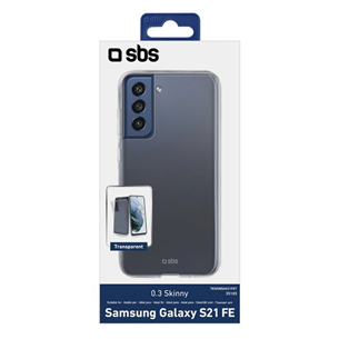 Dėklas SBS Samsung Galaxy S21 FE, Silikoninis, Skaidrus