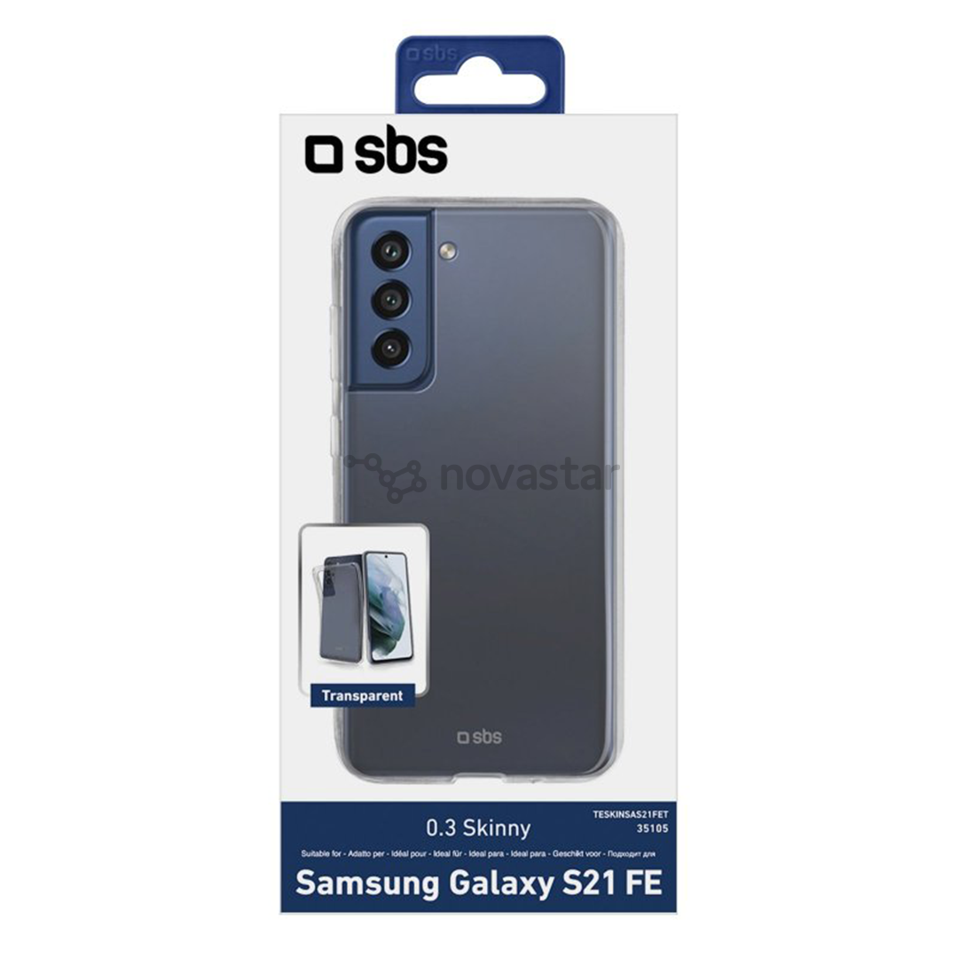 Dėklas SBS Samsung Galaxy S21 FE, Silikoninis, Skaidrus