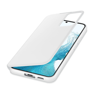 Samsung Galaxy S22+ S-View Flip Cover, white - Smartphone cover