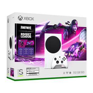 Žaidimų konsolė Microsoft Xbox Series S All-Digital + Fortnite + Rocket League, 512 GB, Balta