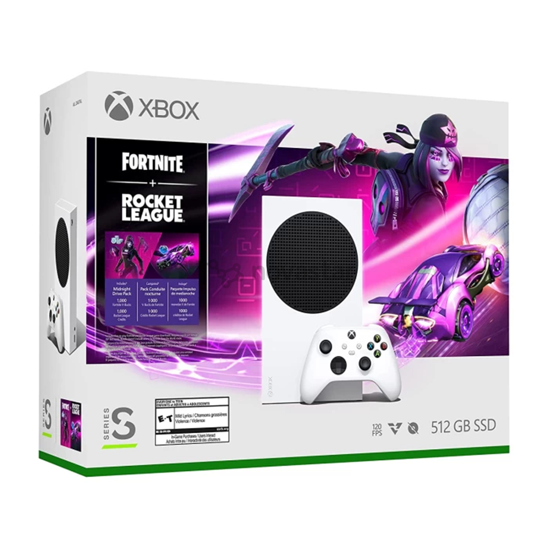Žaidimų konsolė Microsoft Xbox Series S All-Digital + Fortnite + Rocket League, 512 GB, Balta