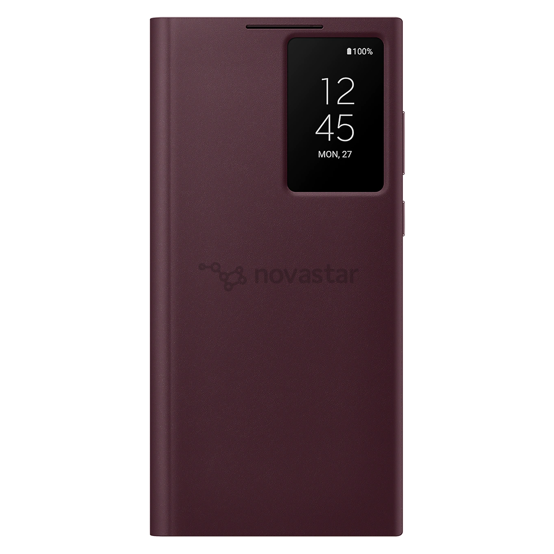 Dėklas Samsung Galaxy S22 Ultra S-View Flip Cover, Burgundy