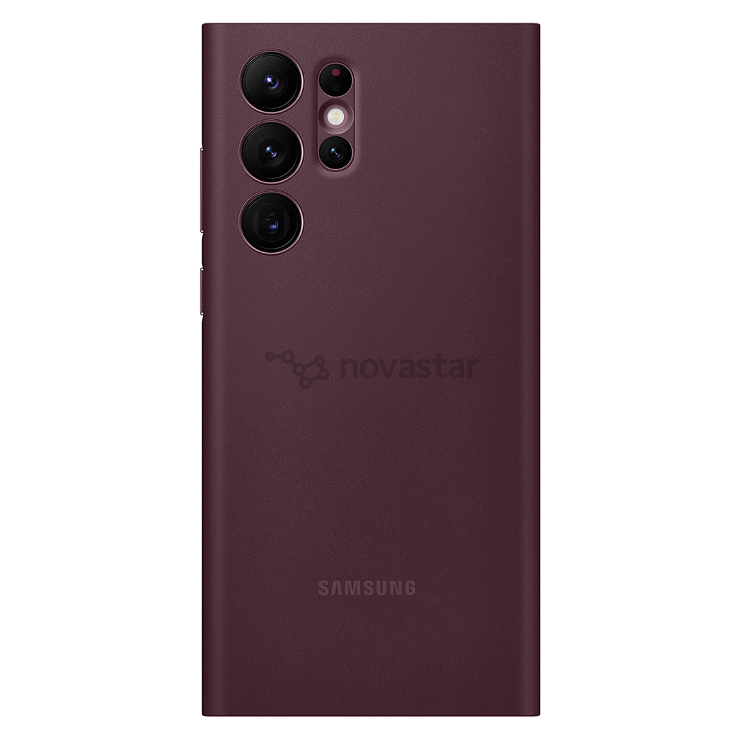 Dėklas Samsung Galaxy S22 Ultra S-View Flip Cover, Burgundy
