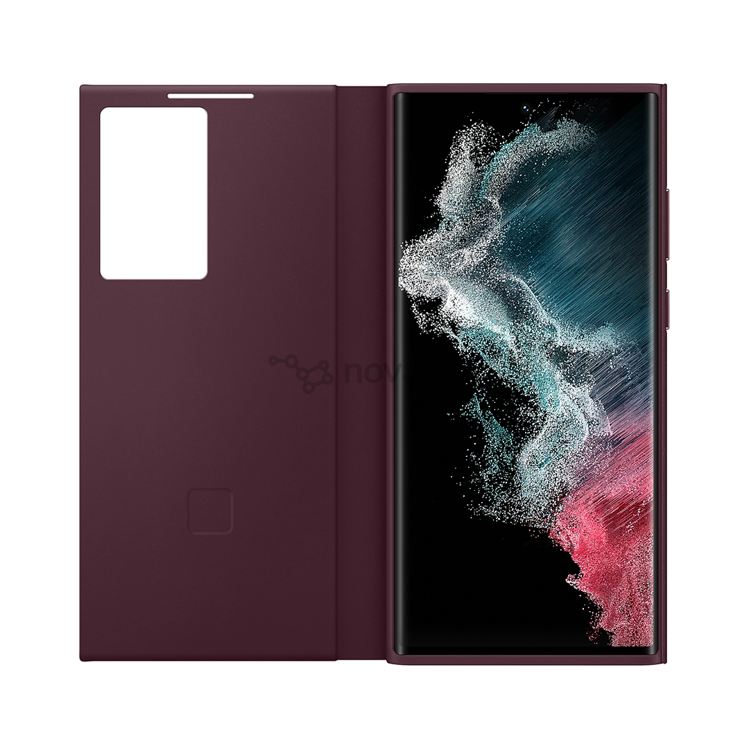Dėklas Samsung Galaxy S22 Ultra S-View Flip Cover, Burgundy