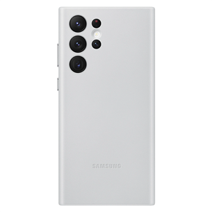 Dėklas Samsung Galaxy S22 Ultra Leather Cover, Gray