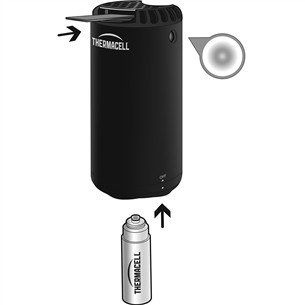 Thermacell Halo Mini, juodas - Vabzdžių atbaidymo prietaisas