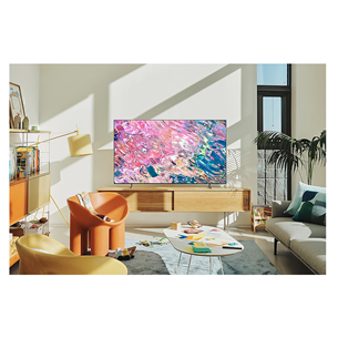 Samsung Q60B, 55'', 4K UHD, QLED, HDR, боковые ножки, черный - Телевизор