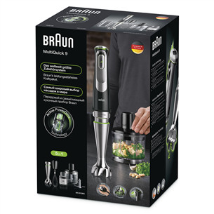 Braun MultiQuick 9 Spice, 1200 W, juodas/nerūdijančio plieno - Trintuvas