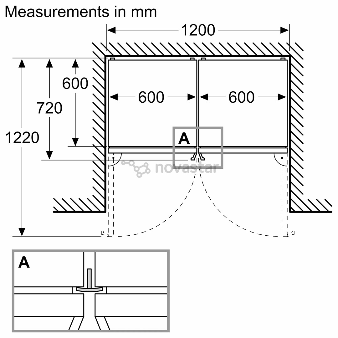 Bosch, NoFrost, 363 L, aukštis 203 cm, nerūdijančio plieno - Šaldytuvas