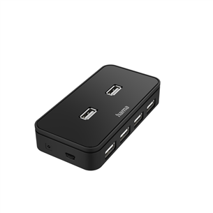 Šakotuvas Hama USB Hub, 7 Ports, USB 2.0, juodas 00200123