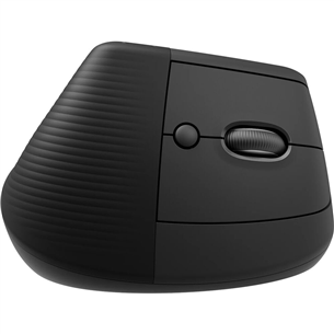 Logitech Lift Vertical Ergonomic Mouse, silent, black - Wireless Optical Mouse