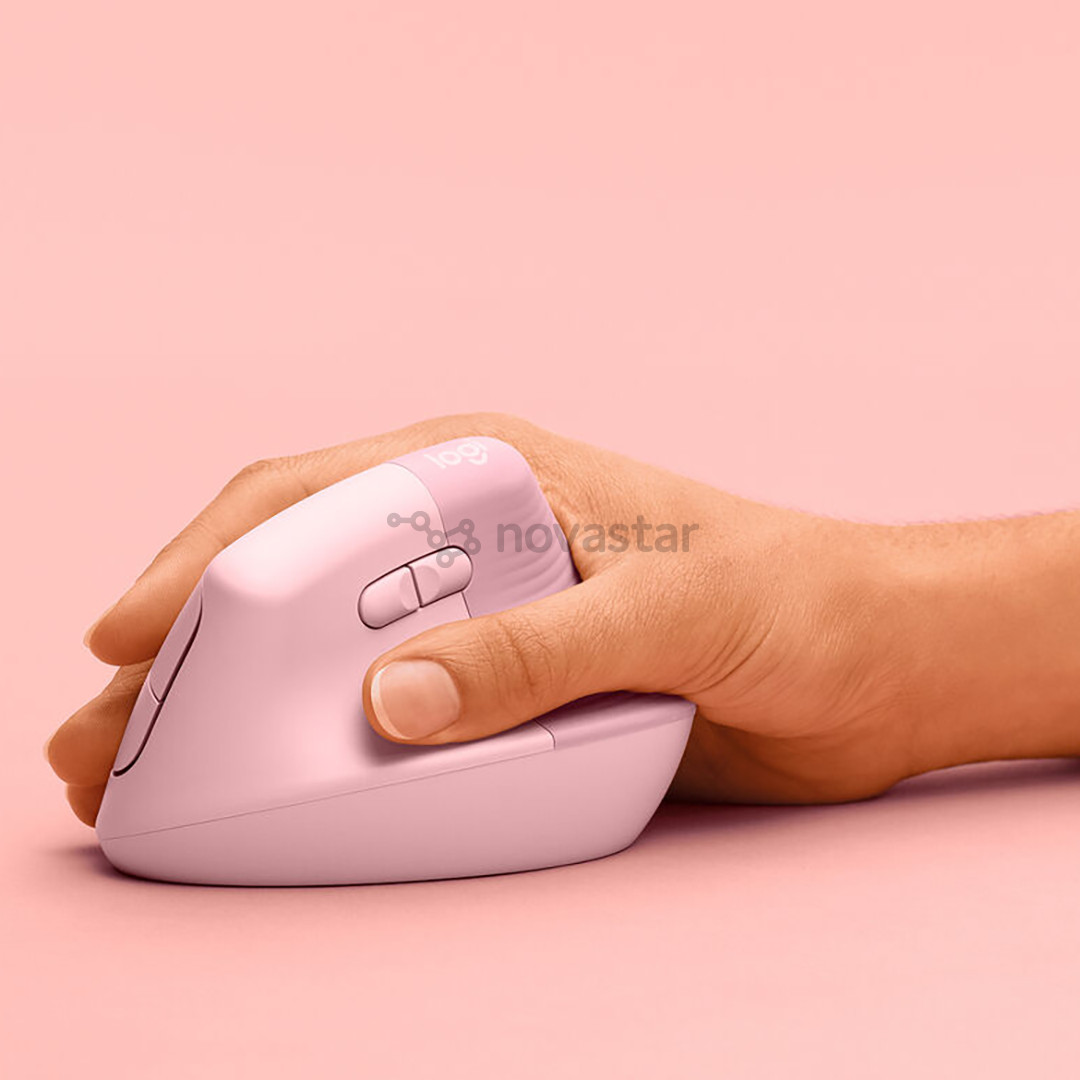 Logitech Lift Vertical Ergonomic Mouse, silent, rožinė - Belaidė pelė