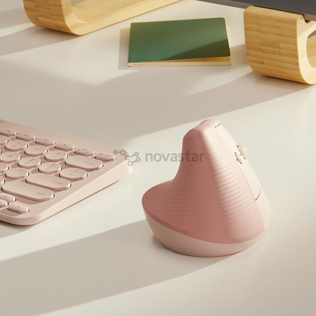 Logitech Lift Vertical Ergonomic Mouse, silent, rožinė - Belaidė pelė