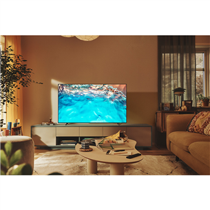 Samsung Crystal BU8072, Ultra HD, 50'', LED LCD, боковые ножки, черный - Телевизор