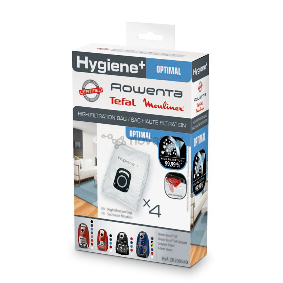 Dulkių siurblių maišeliai Tefal ZR200540, 4vnt