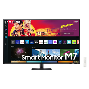 Samsung M7 4K Smart Monitor, 43'', UHD, LED VA, USB-C, black - Monitor with Smart TV Functionality