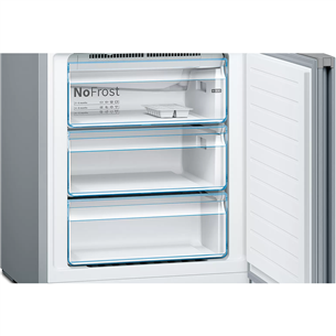 Bosch, NoFrost, 438 L, height 203 cm, inox - Refrigerator