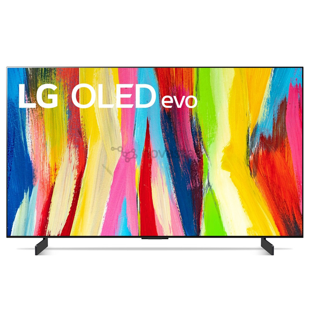 LG OLED42C21LA, 42", 4K UHD, OLED, feet stand, gray - TV