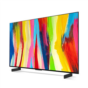 LG OLED42C21LA, 42", 4K UHD, OLED, feet stand, gray - TV