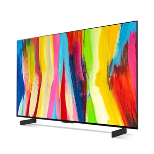 LG OLED42C21LA, 42", 4K UHD, OLED, боковые ножки, серый - Телевизор