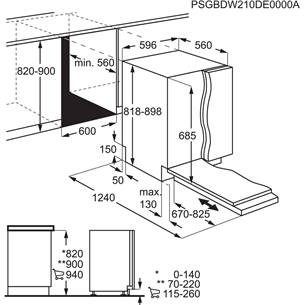 Įmontuojama indaplovė Electrolux EEM88510W