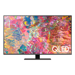 Samsung Q80B, 55'', 4K UHD, QLED, центральная подставка, черный - Телевизор