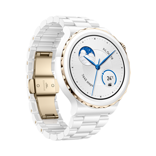 Išmanusis laikrodis Huawei Watch GT 3 Pro, 43 mm, ceramic strap, white/gold 55028824