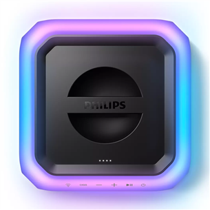 Philips TAX7207, Bluetooth, подсветка, черный - Колонка для вечеринок