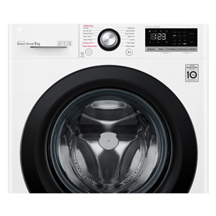 LG, 9 kg, depth 56.5 cm, 1400 rpm - Front Load Washing Machine