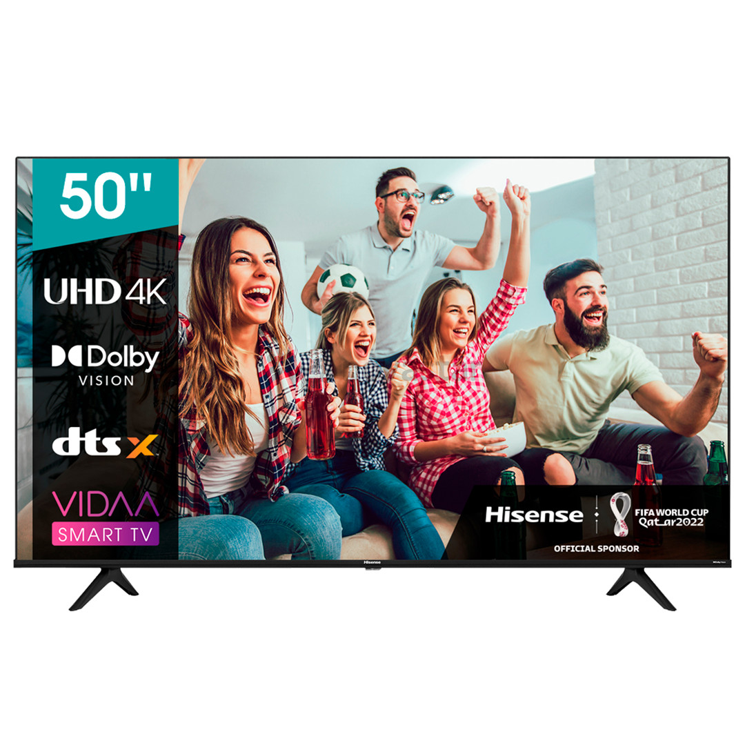 Hisense A6BG, 50'', 4K UHD, LED VA, feet stand, black - TV
