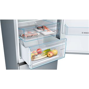 Bosch, NoFrost, 368 L, height 203 cm, inox - Refrigerator