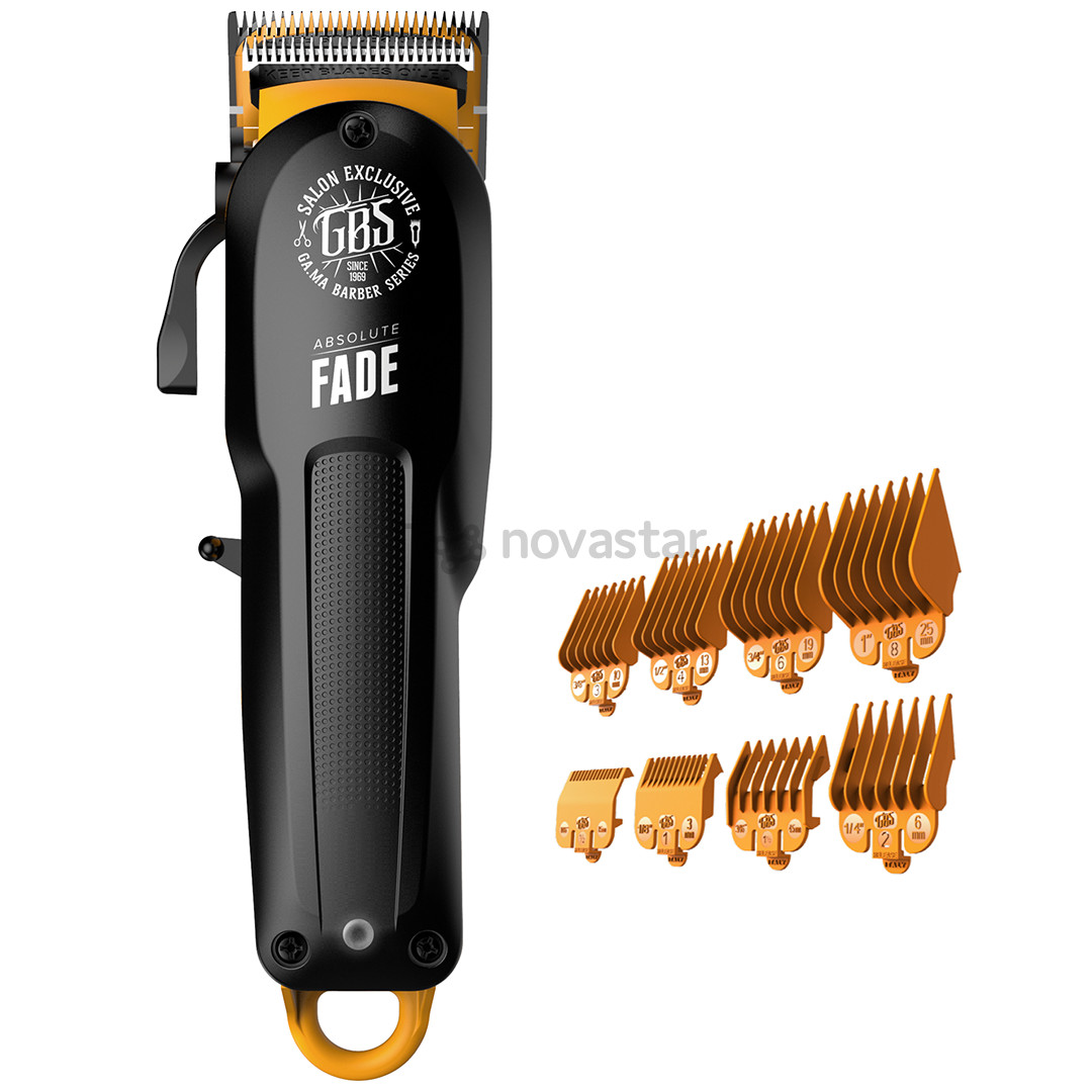 GA.MA Absolute Fade, 0.8-25 mm, black/yellow - Hair Clipper