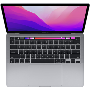 Nešiojamas kompiuteris Apple MacBook Pro 13'' (2022), M2, 8GB, 256GB, RUS, space gray
