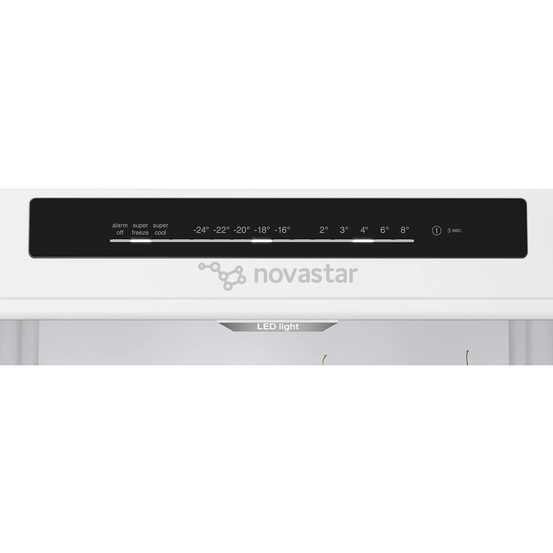 Bosch, NoFrost, 363 L, aukštis 203 cm, juodo nerūdijančio plieno - Šaldytuvas