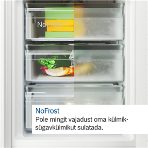 Bosch, NoFrost, 363 L, height 203 cm, black inox - Refrigerator