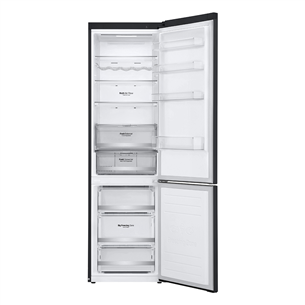 LG GBB7 Series, NoFrost, 384 L, height 203 cm, black - Refrigerator