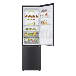 LG GBB7 Series, NoFrost, 384 L, height 203 cm, black - Refrigerator