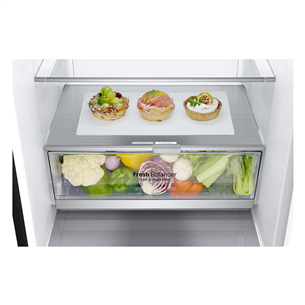 LG GBB7 Series, NoFrost, 384 L, height 203 cm, black - Refrigerator