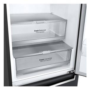 LG GBB7 Series, NoFrost, 384 L, height 203 cm, black - Refrigerator