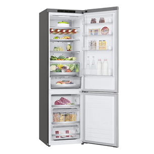 LG, NoFrost, 384 L, height 203 cm, inox - Refrigerator