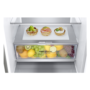 LG, NoFrost, 384 L, height 203 cm, inox - Refrigerator