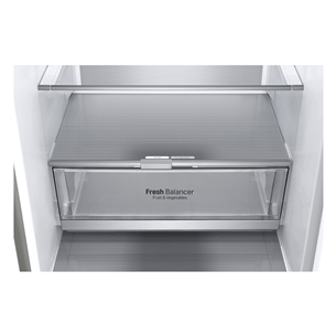 LG, NoFrost, 384 L, height 203 cm, inox - Refrigerator