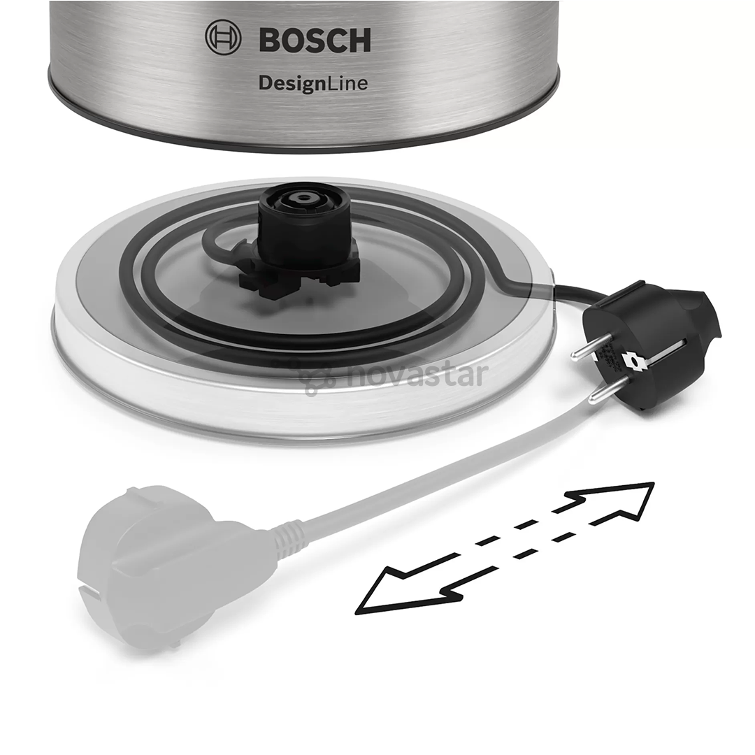 Virdulys Bosch DesignLine, 1.7 L, stainless steel