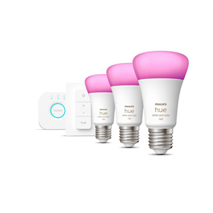 Philips Hue White and Color Starter Kit, E27, 3 шт., цветной - Комплект умных ламп