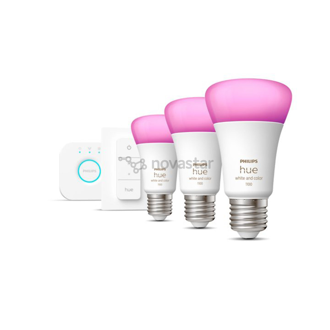 Išmaniųjų lempučių rinkinys Philips Hue White and Color Starter Kit, A60, E27, white