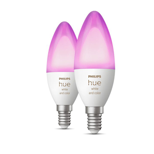 Philips Hue White and Color, E14, 2 шт., цветной - Умные лампы 929002294205