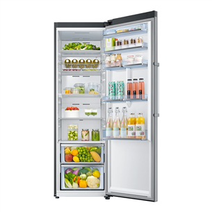 Samsung, высота 185,3 см, 387 л, серебристый - Холодильный шкаф