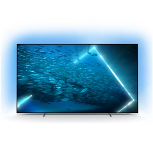 Philips OLED707, 48", 4K UHD, OLED, боковые ножки, серый - Телевизор