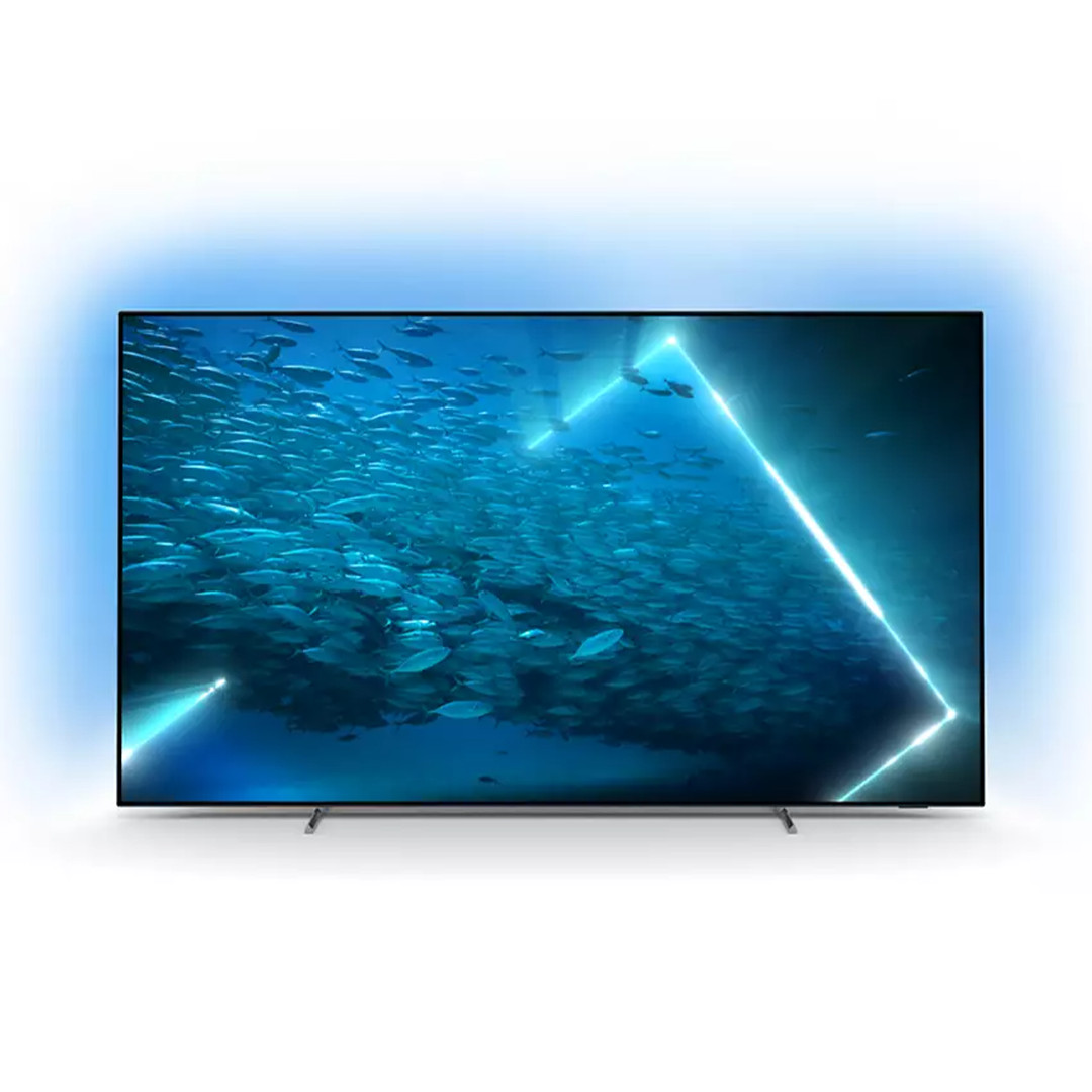 Philips OLED707, 48", 4K UHD, OLED, боковые ножки, серый - Телевизор